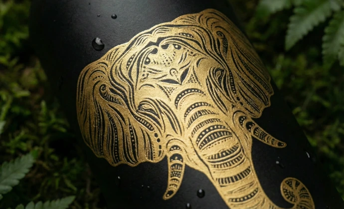 elephant print bottle bottle coatings
